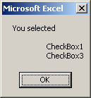 msgbox showing which checkboxes were checked