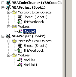 VBA Projects with copied modules
