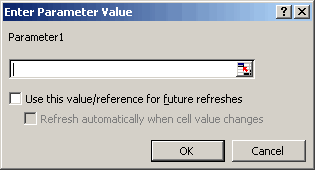 dialog asking for parameter value