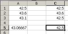 range showing two three value columns, the left most having two values the same