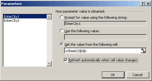 the parameter dialog for the first parameter